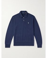 Polo Ralph Lauren - Logo-embroidered Cotton-jersey Sweatshirt - Lyst