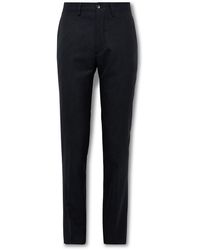 Etro - Slim-Fit Straight-Leg Wool And Silk-Blend Jacquard Tuxedo Trousers - Lyst