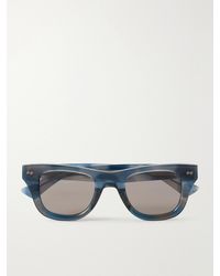 Bottega Veneta - Bold Ribbon Stud D-Frame Recycled-Acetate Sunglasses - Lyst