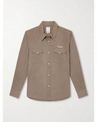 Visvim - Four Corners Logo-Embroidered Canvas Western Shirt - Lyst