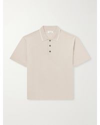 FRAME - Cotton-Piqué Polo Shirt - Lyst