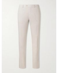 Brunello Cucinelli - Slim-fit Stretch-cotton Twill Trousers - Lyst