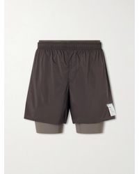 Satisfy - Slim-Fit Layered 8&Quot; Techsilk And Justice&Trade; Coldblack&Reg; Shorts - Lyst