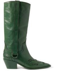 Enfants Riches Deprimes - Distressed Leather Cowboy Boots - Lyst