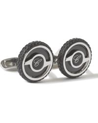 Chopard - Mille Miglia Engraved Stainless Steel And Rubber Cufflinks - Lyst