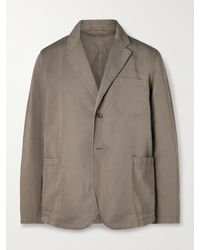 MR P. - Unstructured Garment-Dyed Organic Cotton And Linen-Blend Suit Jacket - Lyst