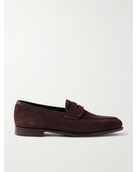 George Cleverley - Bradley Ii Suede Penny Loafers - Lyst
