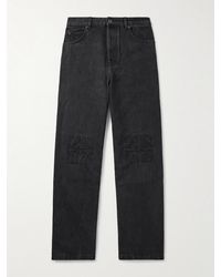 Loewe - Weit geschnittene Jeans mit Logostickereien - Lyst