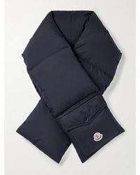 Moncler - Daunenschal aus gestepptem Shell mit Logoapplikation - Lyst