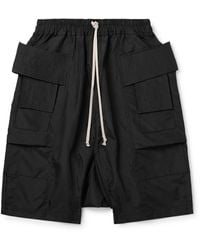 Rick Owens - Creatch Pods Straight-Leg Nylon-Canvas Cargo Shorts - Lyst