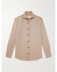 James Purdey & Sons - Cutaway-Collar Wool And Cashmere-Blend Shirt - Lyst