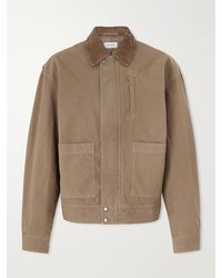 Dries Van Noten - Corduroy-Trimmed Cotton-Canvas Jacket - Lyst