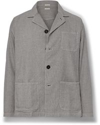 Massimo Alba - Florida Convertible-collar Cotton And Linen-blend Overshirt - Lyst