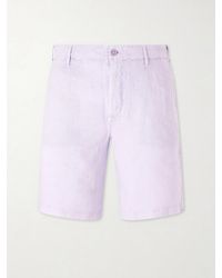 Vilebrequin - Straight-Leg Garment-Dyed Linen Shorts - Lyst