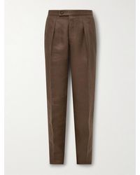 Incotex - Venezia 1951 schmal zulaufende Hose aus einer Leinenmischung mit Falten - Lyst