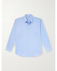 AURALEE - Striped Cotton And Silk-Blend Shirt - Lyst