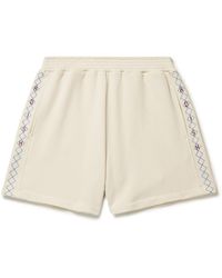 Adish - Wide-leg Logo-embroidered Cotton-jersey Drawstring Shorts - Lyst