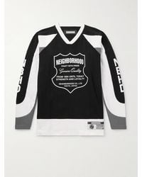 Neighborhood - Oberteil aus Baumwoll-Jersey mit Logoapplikation und Print in Colour-Block-Optik - Lyst