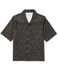 Officine Generale - Eren Camp-collar Floral-print Cotton Shirt - Lyst