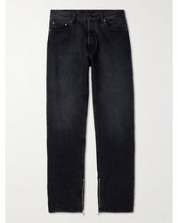 Off-White c/o Virgil Abloh - Straight-leg Zip-detailed Jeans - Lyst