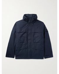 Stone Island - Ghost Logo-appliquéd Cotton Hooded Jacket With Detachable Down Liner - Lyst