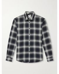 Sunspel - Checked Cotton-Flannel Shirt - Lyst