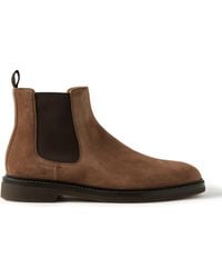 Brunello Cucinelli - Suede Chelsea Boots - Lyst