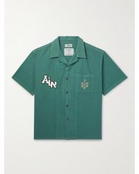 Adish - The Inoue Brothers Camp-Collar Logo-Detailed Garment-Dyed Cotton Shirt - Lyst
