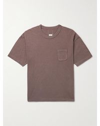 Visvim - T-shirt in jersey di cotone tinta in capo effetto invecchiato Jumbo - Lyst