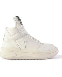 Rick Owens - Converse Turbowpn Full-Grain Leather High-Top Sneakers - Lyst