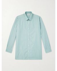 Charvet - Classic-Collar Striped Cotton-Poplin Shirt - Lyst