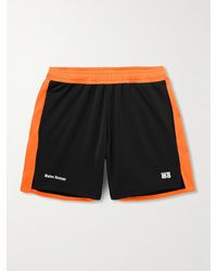 Wales Bonner - Gerade geschnittene zweifarbige Shorts aus technischem Jersey mit Logoapplikation - Lyst