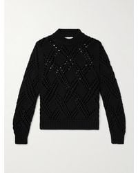 Jil Sander - Open-knit Wool Sweater - Lyst
