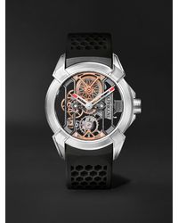 Jacob & Co - Epic X Hand-Wound Skeleton 44Mm Titanium And Rubber Watch, Ref. No. Ex110.20.Aa.Aa.Abrua - Lyst