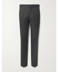 Tom Ford - Tapered Pinstriped Wool And Mohair-Blend Twill Suit Trousers - Lyst