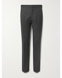 Tom Ford - Tapered Pinstriped Wool And Mohair-Blend Twill Suit Trousers - Lyst