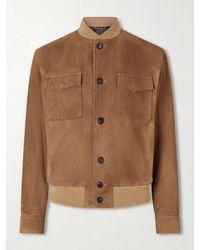 Slowear - Suede Bomber Jacket - Lyst