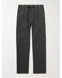 Hartford - Joggy Straight-Leg Linen Drawstring Trousers - Lyst