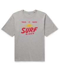 Hartford - Surf Rider Printed Cotton-Jersey T-Shirt - Lyst