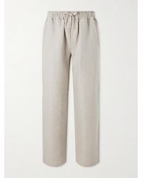 Saman Amel - Straight-Leg Linen Trousers - Lyst