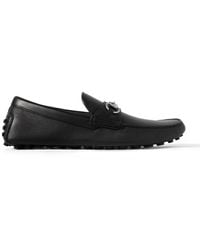 Gucci - Byorn Horsebit-Embellished Leather Driving Shoes - Lyst
