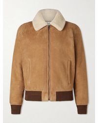Saint Laurent - Shearling Blouson Jacket - Lyst