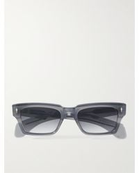 Jacques Marie Mage - Ashcroft Sonnenbrille mit rechteckigem Rahmen aus Azetat und silberfarbenen Details - Lyst