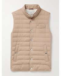 Brunello Cucinelli - Slim-fit Quilted Nylon Down Gilet - Lyst
