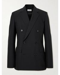 Loewe - Double-breasted Wool And Mohair-blend Suit Jacket - Lyst