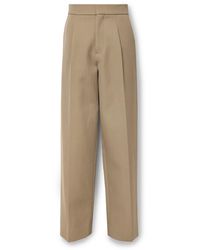 Fear Of God - Straight-leg Pleated Wool And Cotton-blend Twill Trousers - Lyst