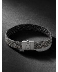 John Hardy - Classic Chain Reversible Silver And Rhodium Bracelet - Lyst
