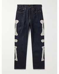 Kapital - Slim-fit Crochet-trimmed Jeans - Lyst
