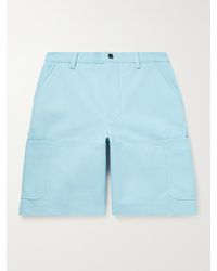 Jacquemus Straight-leg Cotton-canvas Shorts - Blue