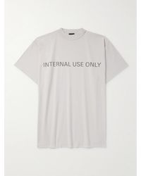 Balenciaga - T-shirt oversize in jersey di cotone effetto consumato con logo Ring - Lyst